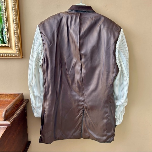 Ralph Lauren Wool Sport Coat Hounds Tooth Blazer Brown Black Size 42 Regular - Picture 6 of 9